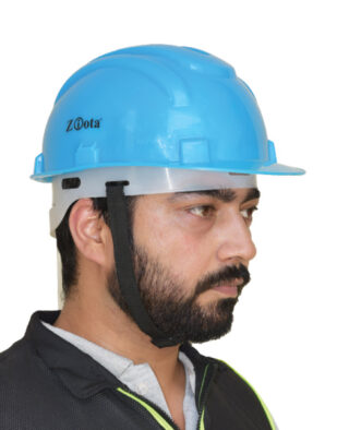 Safety Helmet with Adjustable Nape Strap