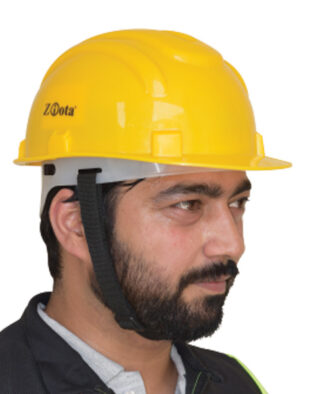 Safety Helmet with Adjustable Nape Strap